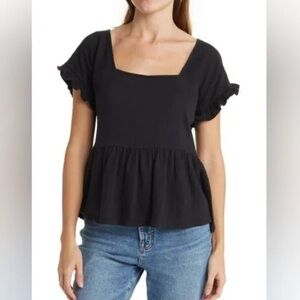 Madewell Knit Ruffle-Hem Top